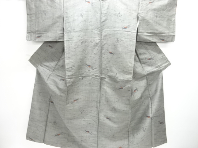 JAPANESE KIMONO / TSUMUGI / WOVEN LEAF 